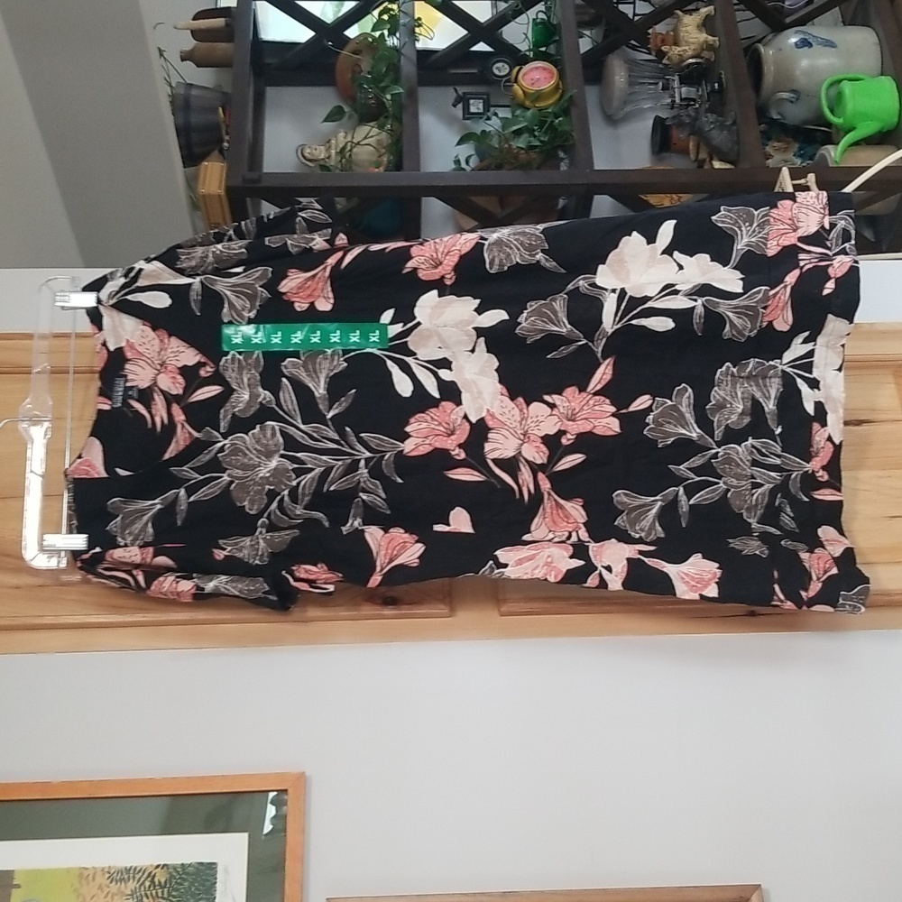 Nicole Miller Floral Linen Blend Dress Size XL